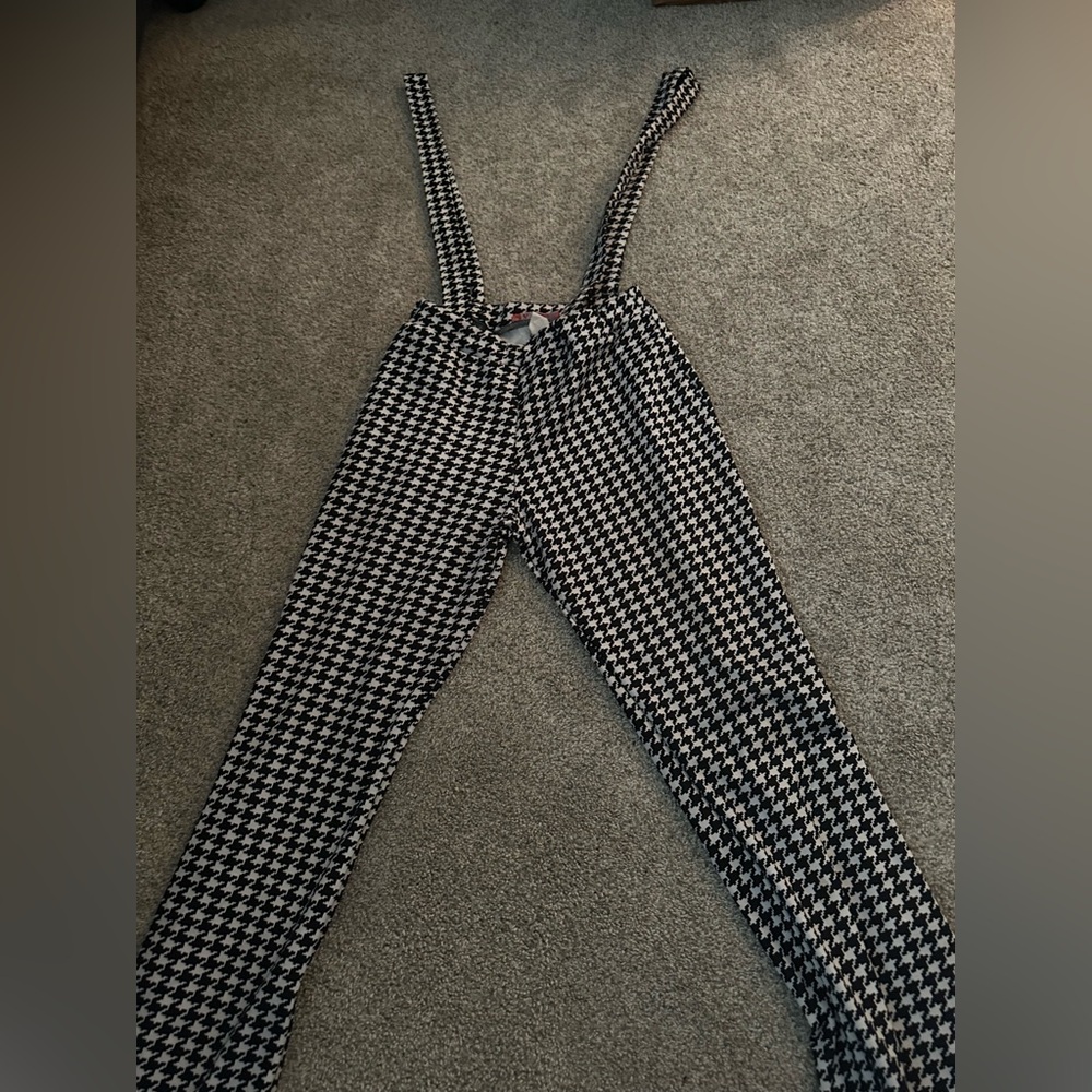 Black and white overalls